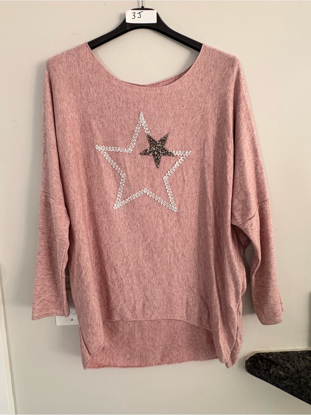 NWT.  Moda Knit Top - Dusty Pink